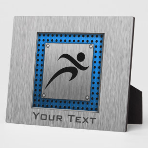 Brushed Metal look Running Plaque