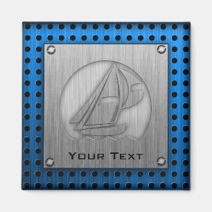 Brushed Metal-look Sailing Magnet