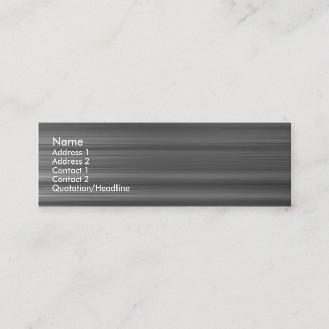 Brushed Metal Mini Business Card (Front)