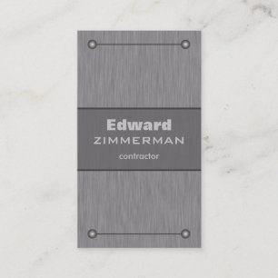 Brushed Metal: Nickle Textured Business Card
