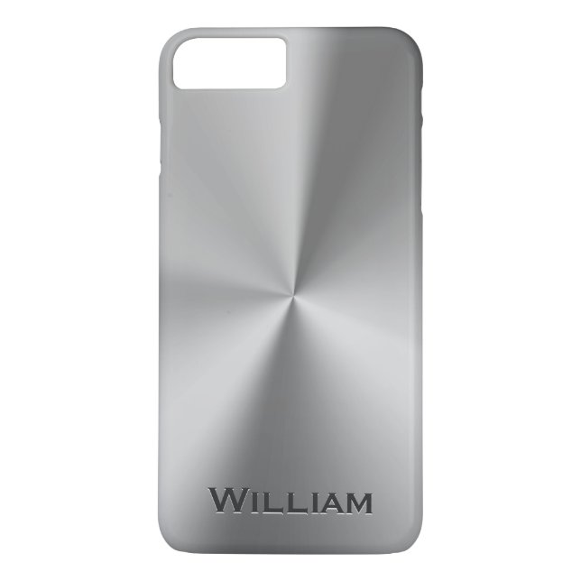 Brushed metal personalised name Case-Mate iPhone case (Back)