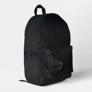 Brushed Metal Printed Backpack