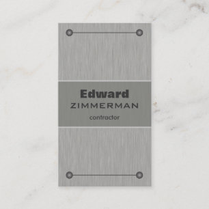 Brushed Metal: Silver Textured Business Card