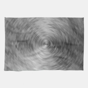 Brushed Metal Silvery Steel Metallic Abstract Tea Towel