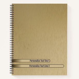 Brushed metal texture notebook