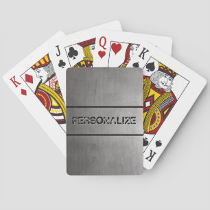 Brushed Metal Texture Playing Cards