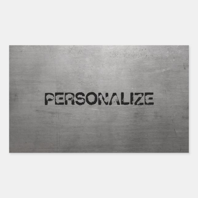 Brushed Metal Texture Rectangular Sticker (Front)