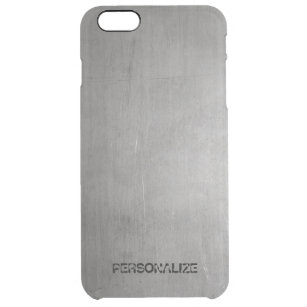 Brushed Metal Texture Clear iPhone 6 Plus Case