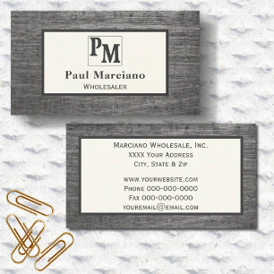 Brushed Metal Texture with Custom Logo Business Card