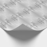 Brushed metal wedding wrapping paper<br><div class="desc">A customisable design for an on trend,  modern wedding. This design has a brushed metal background with the bide and gooms names and wedding date.</div>