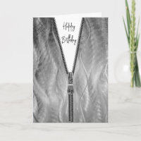 Brushed Metal with Zipper for Birthday