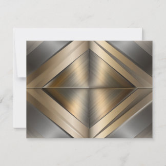 Brushed Metallic Geometric Diamond Pattern Card