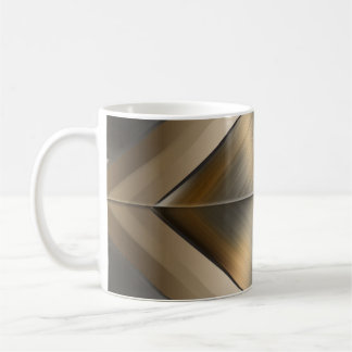 Brushed Metallic Geometric Diamond Pattern Coffee Mug