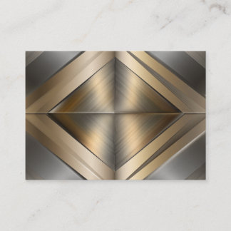 Brushed Metallic Geometric Diamond Pattern Enclosure Card