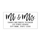 Brushed Mr and Mrs Personalised Rubber Stamp