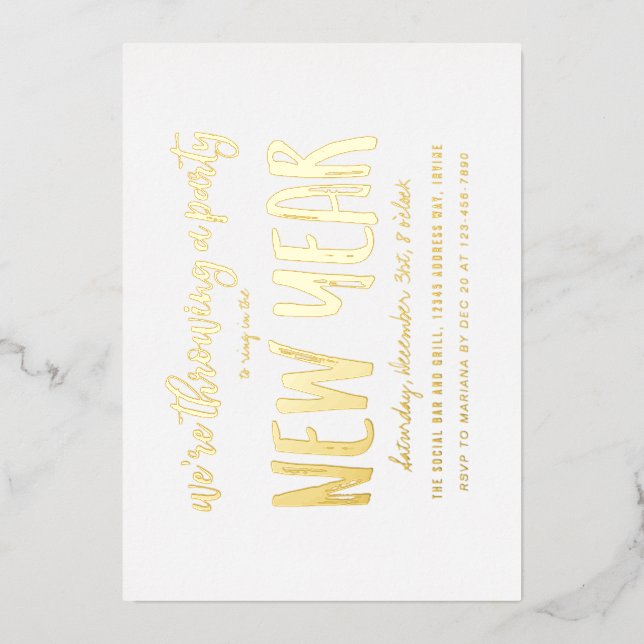 Brushed New Year's Eve Party (Front)