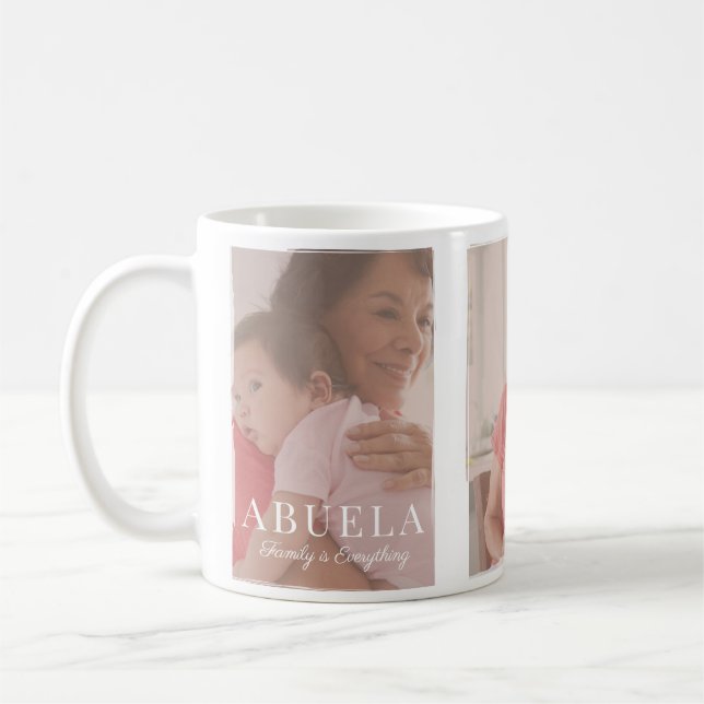 Brushed Overlay Abuela Mother's Day Coffee Mug (Left)