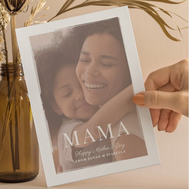 Brushed Overlay Mama Mother's Day Card (Creator Uploaded)