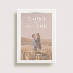 Brushed Overlay Wedding Invitation