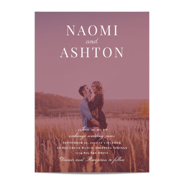 Brushed Overlay Wedding Invitation (Creator Uploaded)