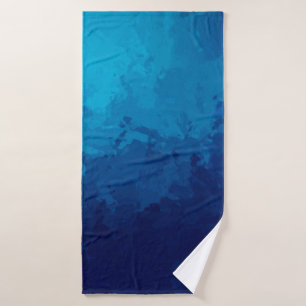 Brushed Painted Abstract Background. Brush stroked Bath Towel