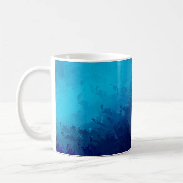 Brushed Painted Abstract Background. Brush stroked Coffee Mug (Left)