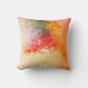 Brushed Painted Abstract Background. Brush stroked Cushion