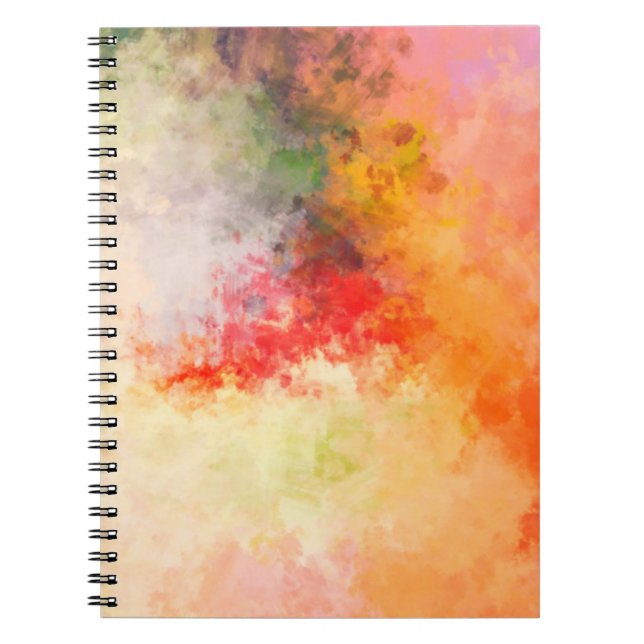 Brushed Painted Abstract Background. Brush stroked Notebook (Front)