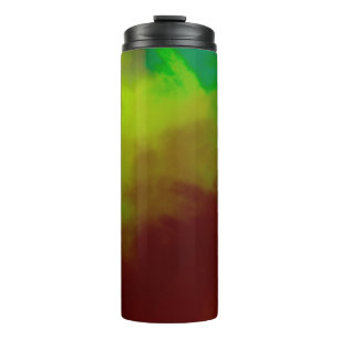 Brushed Painted Abstract Background. Brush stroked Thermal Tumbler