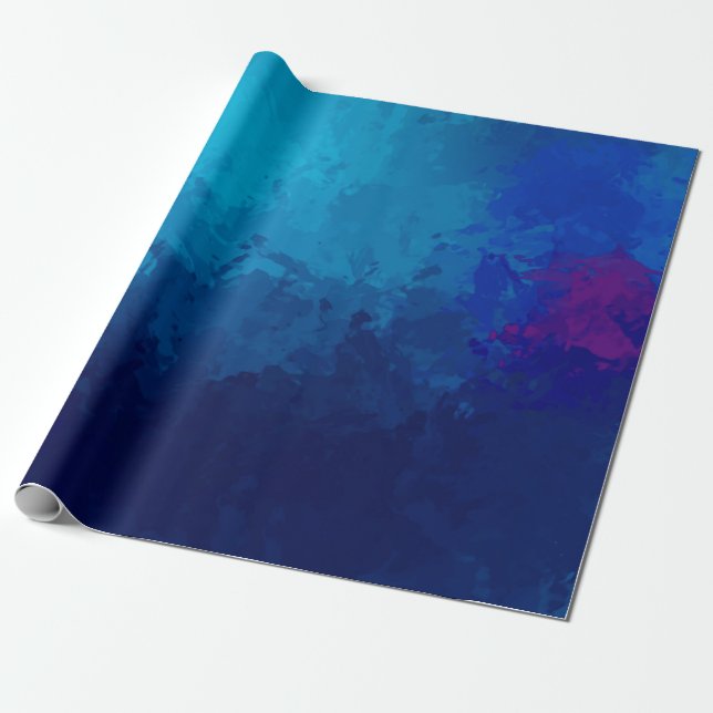 Brushed Painted Abstract Background. Brush stroked Wrapping Paper (Unrolled)