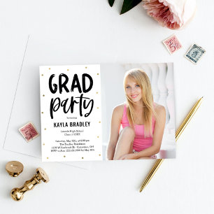 Brushed Party Editable Colour Graduation Invitatio Announcement