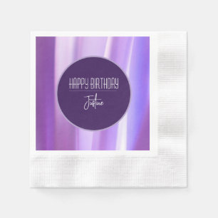 Brushed Petals Lavender Paper Napkin Elegant Flo