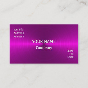 Brushed pink metall business card
