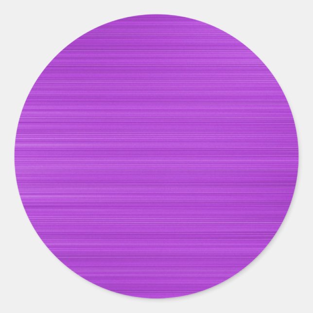 Brushed Purple Classic Round Sticker (Front)