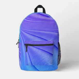 Brushed Purple to Indigo Contour Design Printed Backpack