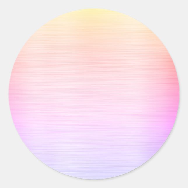 Brushed Rainbow Blank Template, DIY Text Art Logo Classic Round Sticker (Front)