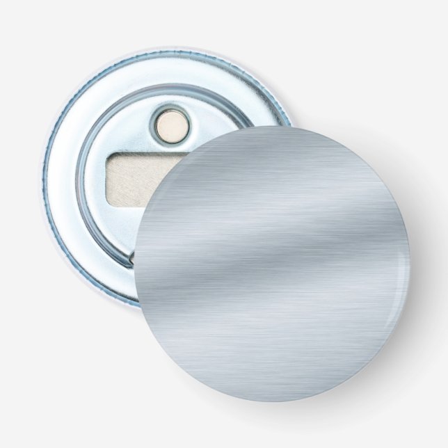 Brushed Silver Look Background Art Bottle Opener (Front)