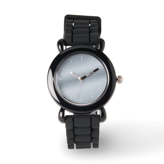 Brushed Silver Look Background Art Watch (Front)