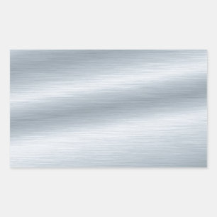 Brushed Silver Look Background Rectangular Sticker