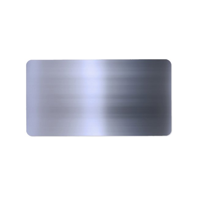 Brushed Silver Metal Textured Label (Front)