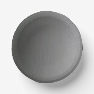 Brushed Silver Metallic Look Paper Plate