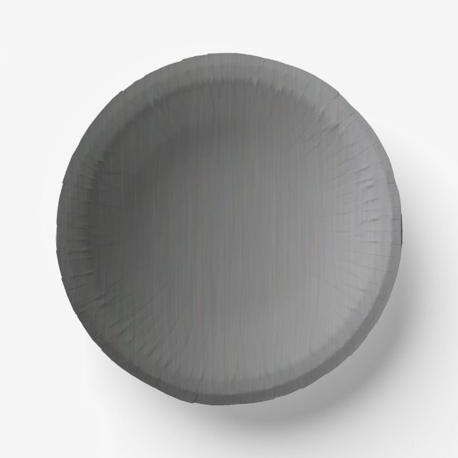 Brushed Silver Metallic Look Paper Plate (Front)