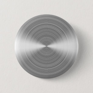 Brushed Stainless 6 Cm Round Badge