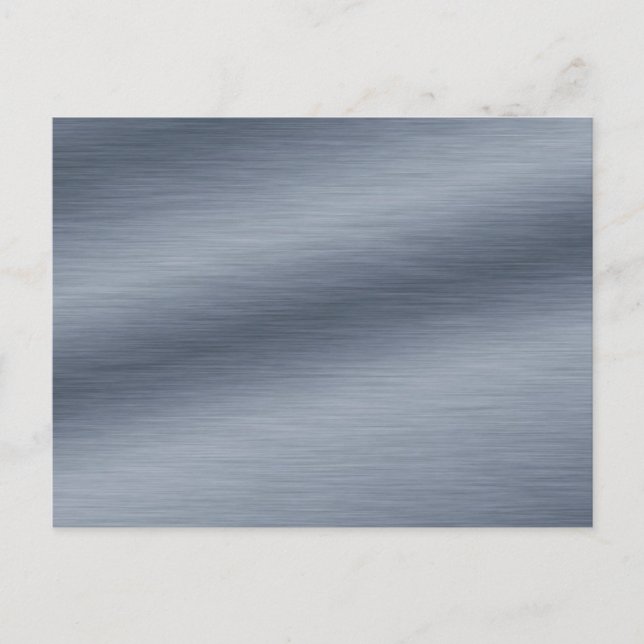 Brushed Stainless Steel Look Postcard (Front)