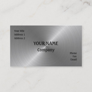 Brushed steel business card