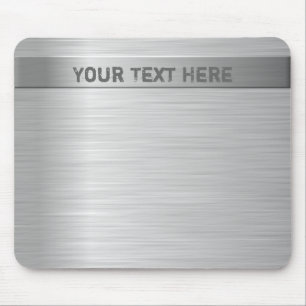 Brushed Steel Effect Mouse Pad