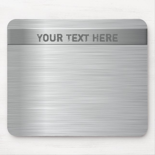 Brushed Steel Effect Mouse Pad (Front)