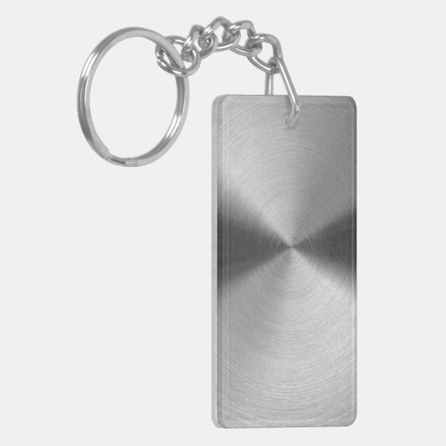 Brushed Steel Key Ring (Front Left)