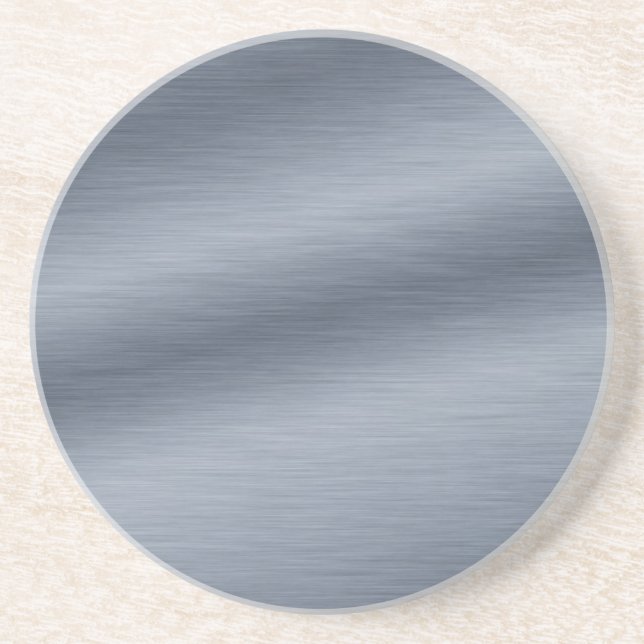 Brushed Steel Look Background Coaster (Front)