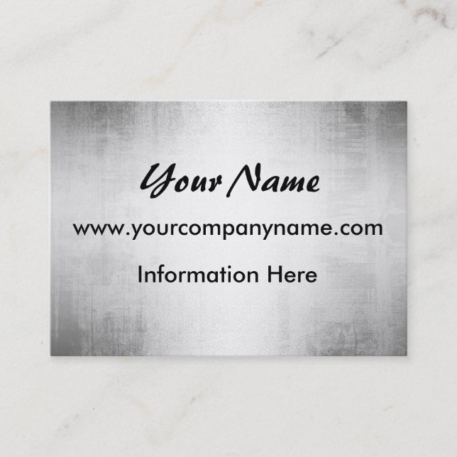 Brushed Steel Metal Business Cards (Front)